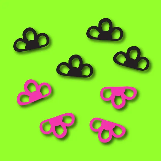 Half Flower Loops Duo - 4 Pair Set