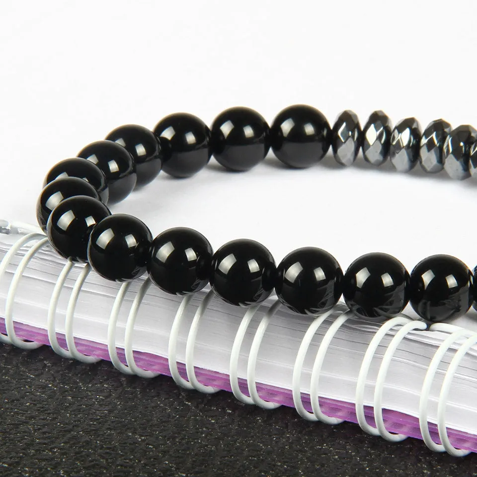 Hematite Beads and Skull Bracelet