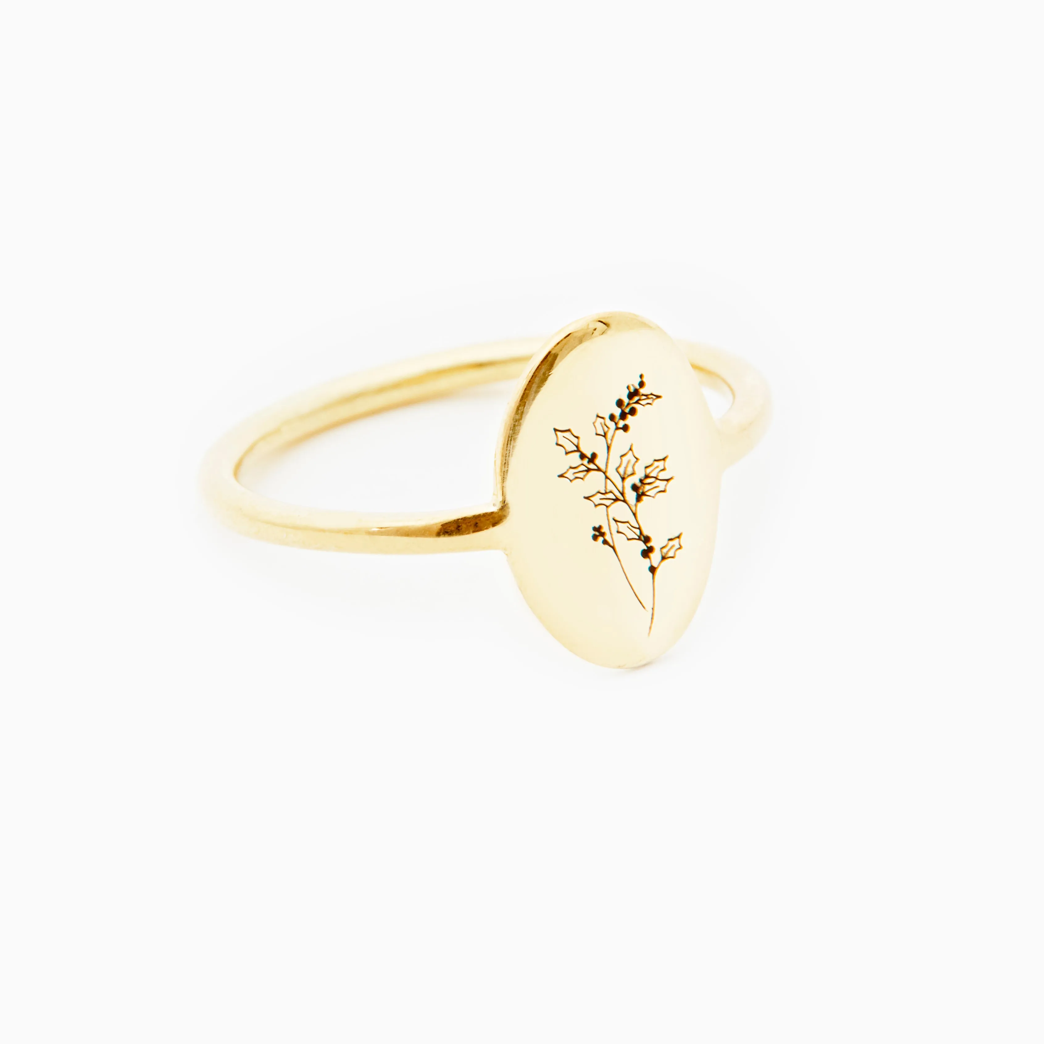 Holly Ring - December Flower