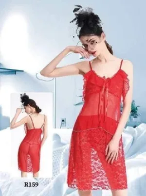 Honey Moon Bridal Wedding Short Net Nighty -  R159