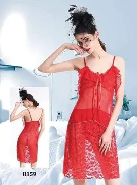 Honey Moon Bridal Wedding Short Net Nighty -  R159