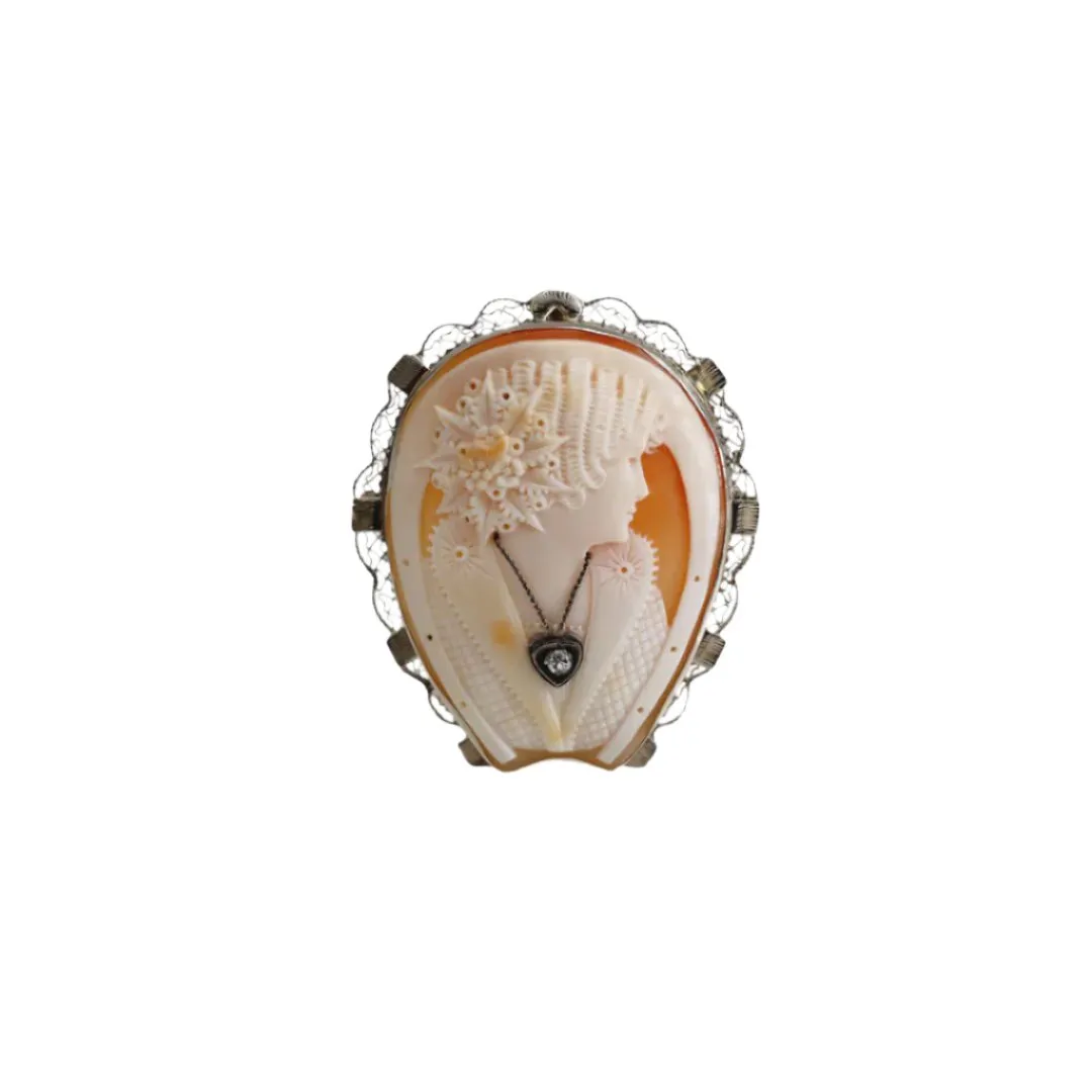 Horseshoe Cameo Habille Pendant/Brooch
