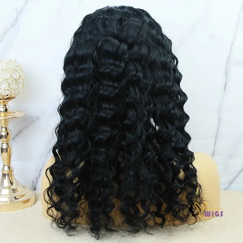 Human Hair Deep Wave Texture U Part Wigs AU06