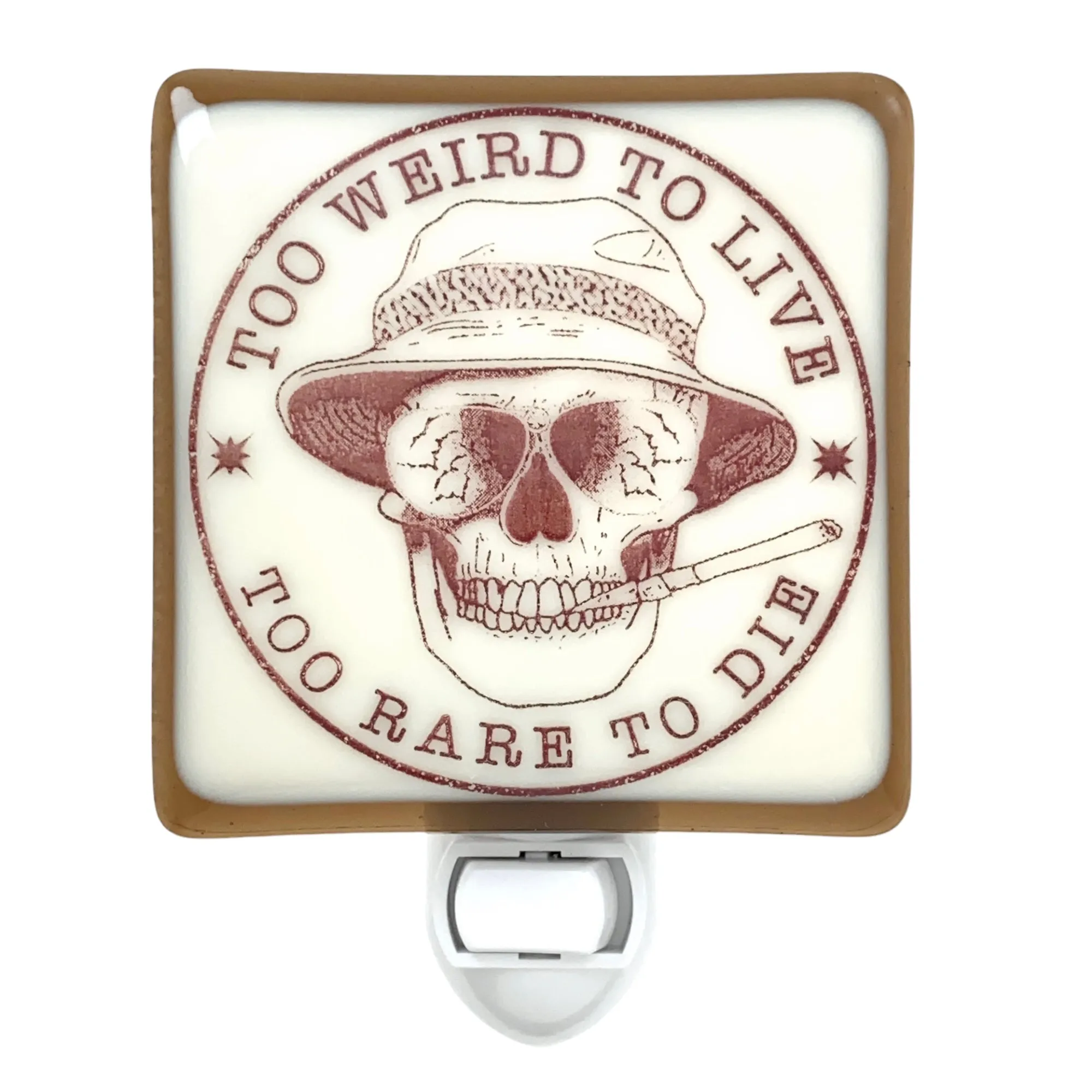 Hunter S. Thompson Skull “Too Weird” Night Light