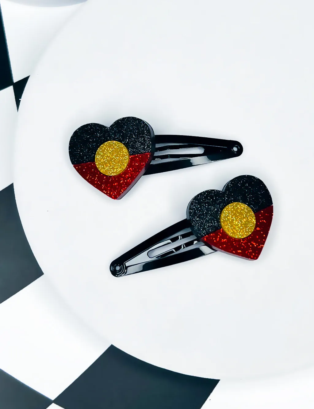 INDIGENOUS FLAG HAIR CLIPS