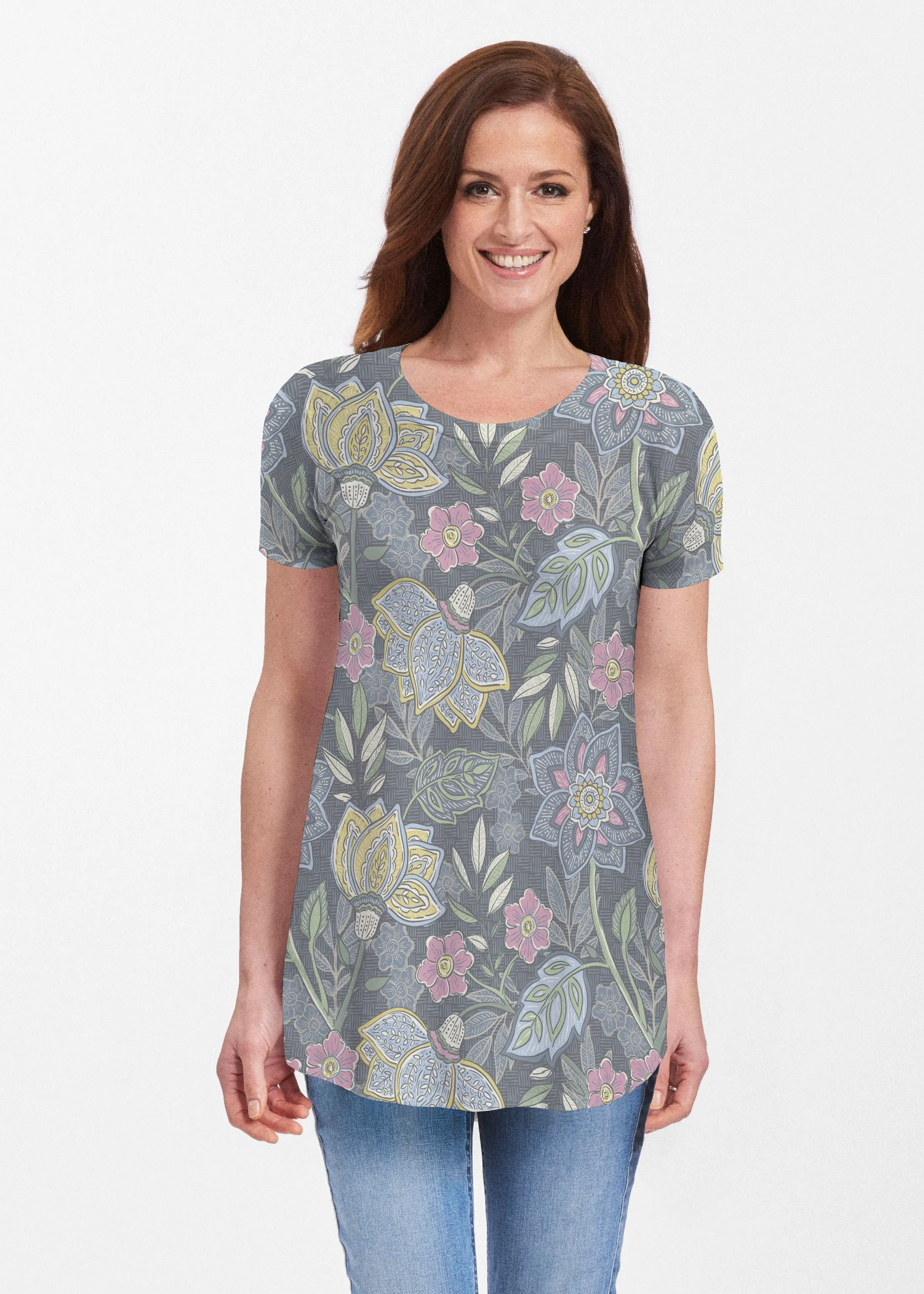 Isabellas Garden (13410) ~ Butterknit Short Sleeve Tunic