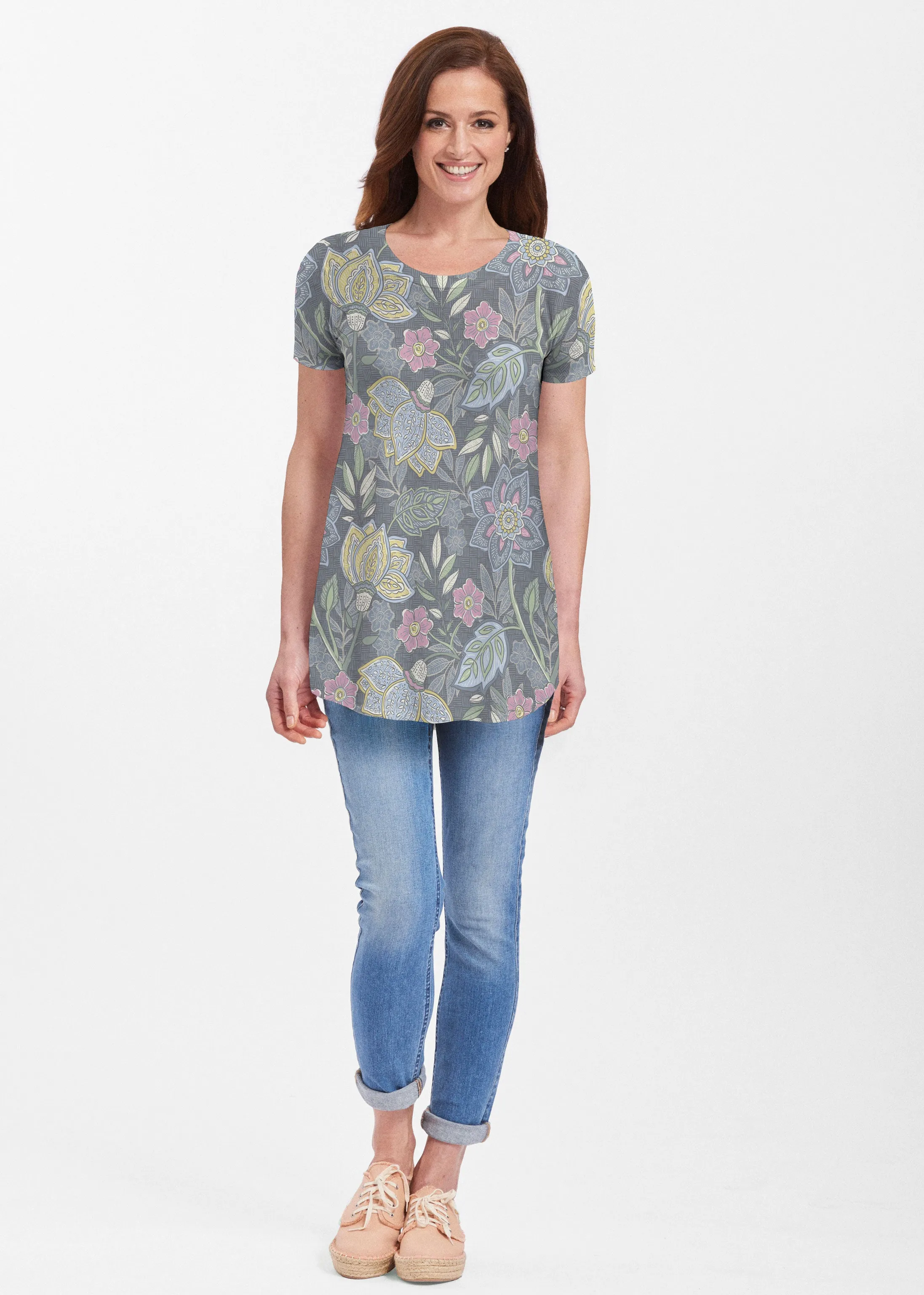 Isabellas Garden (13410) ~ Butterknit Short Sleeve Tunic