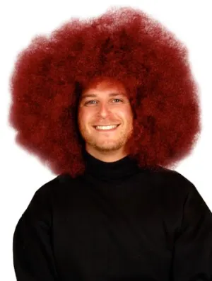 Jumbo Red Afro Wig