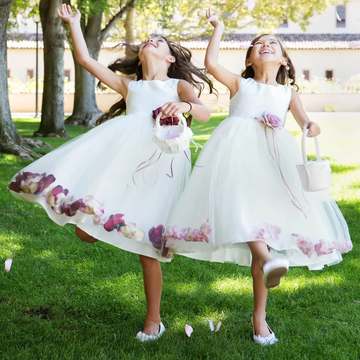 Kenza - Ivory - Optional Petal Colour and Sash