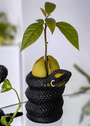 Killstar Serpentina Snake Bud Vase Black