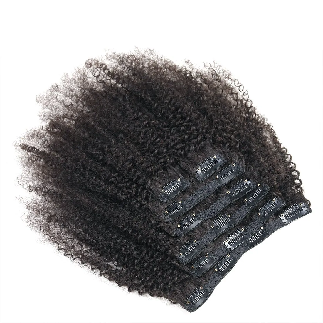 Kinky Curly Clip in Hair Extensions Human Hair Double Weft Top Grade 7A Brazilian unprocessed Virgin Hair Clip-in Hair