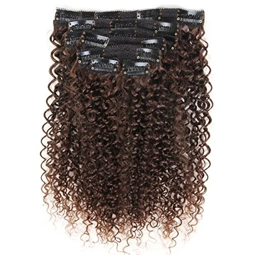 Kinky Curly Clip in Hair Extensions Human Hair Double Weft Top Grade 7A Brazilian unprocessed Virgin Hair Clip-in Hair