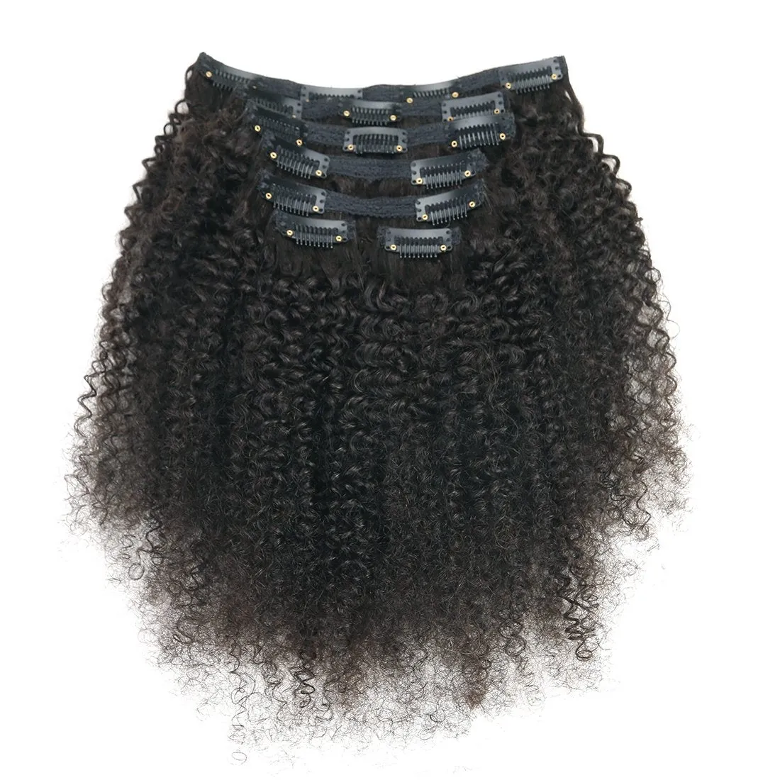 Kinky Curly Clip in Hair Extensions Human Hair Double Weft Top Grade 7A Brazilian unprocessed Virgin Hair Clip-in Hair