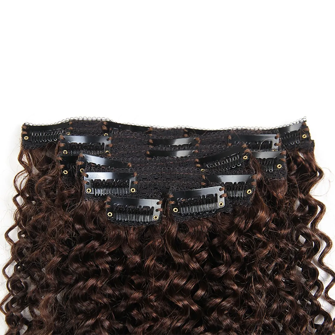 Kinky Curly Clip in Hair Extensions Human Hair Double Weft Top Grade 7A Brazilian unprocessed Virgin Hair Clip-in Hair