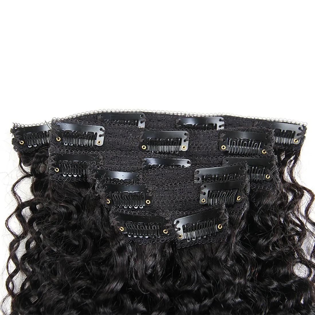 Kinky Curly Clip in Hair Extensions Human Hair Double Weft Top Grade 7A Brazilian unprocessed Virgin Hair Clip-in Hair