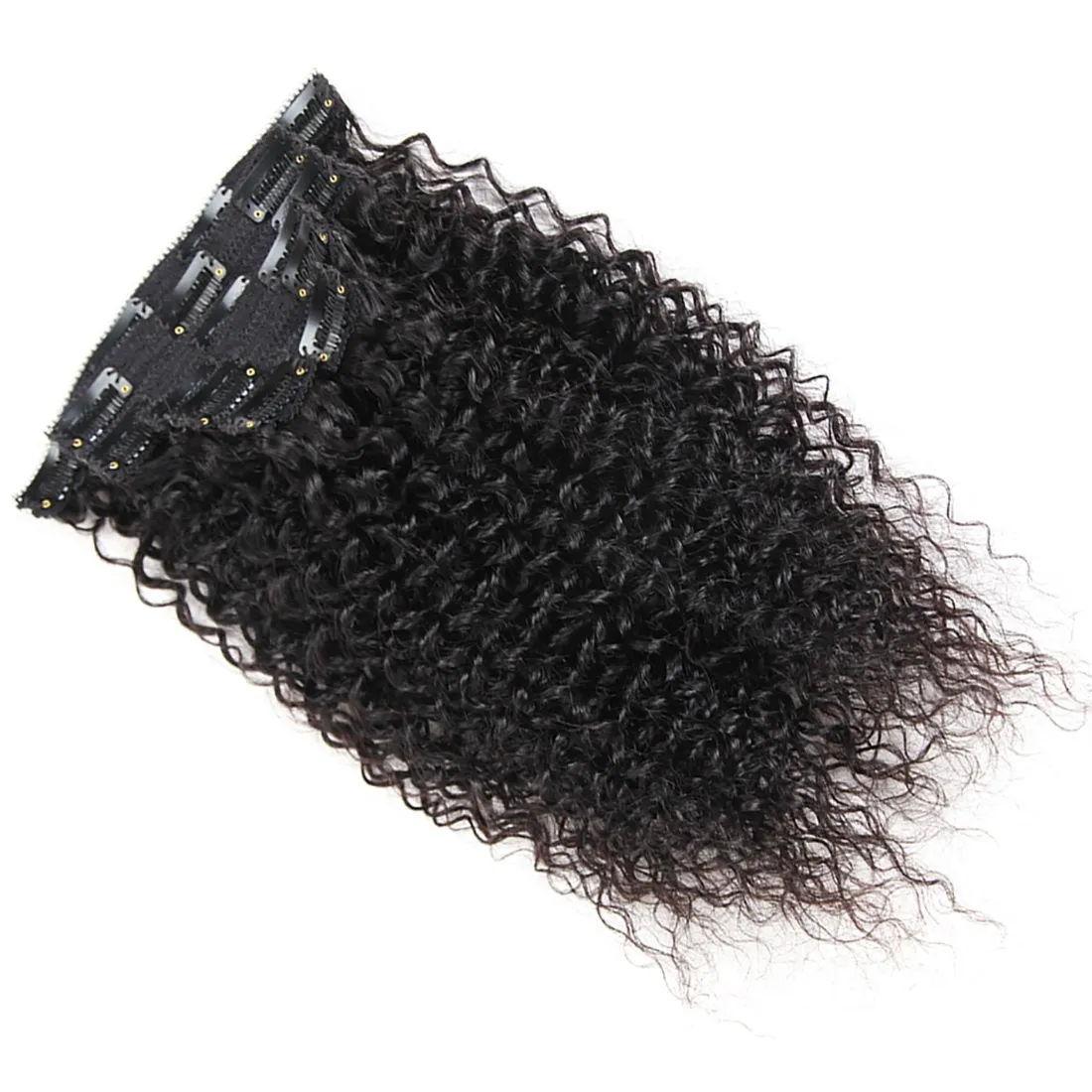 Kinky Curly Clip in Hair Extensions Human Hair Double Weft Top Grade 7A Brazilian unprocessed Virgin Hair Clip-in Hair
