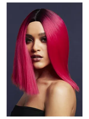 Kylie Magenta Pink Heat Resistant Wig