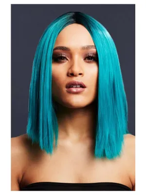 Kylie Teal Heat Resistant Wig