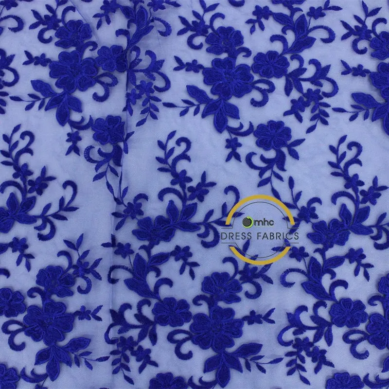 Lace Fabric Royal Blue 130cm
