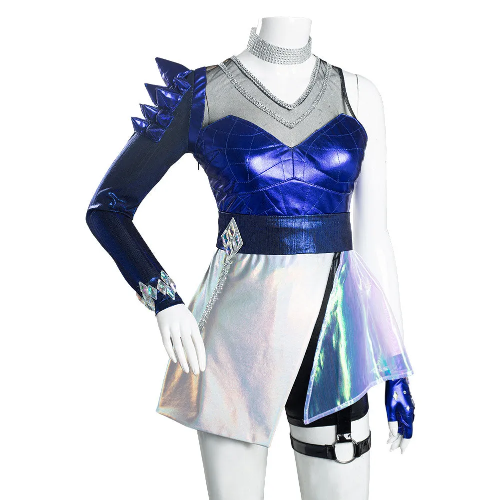 League of Legends LOL Halloween Carnival Suit KDA Ahri The Nine-Tailed Fox Cosplay Costume Women Dress Outfits