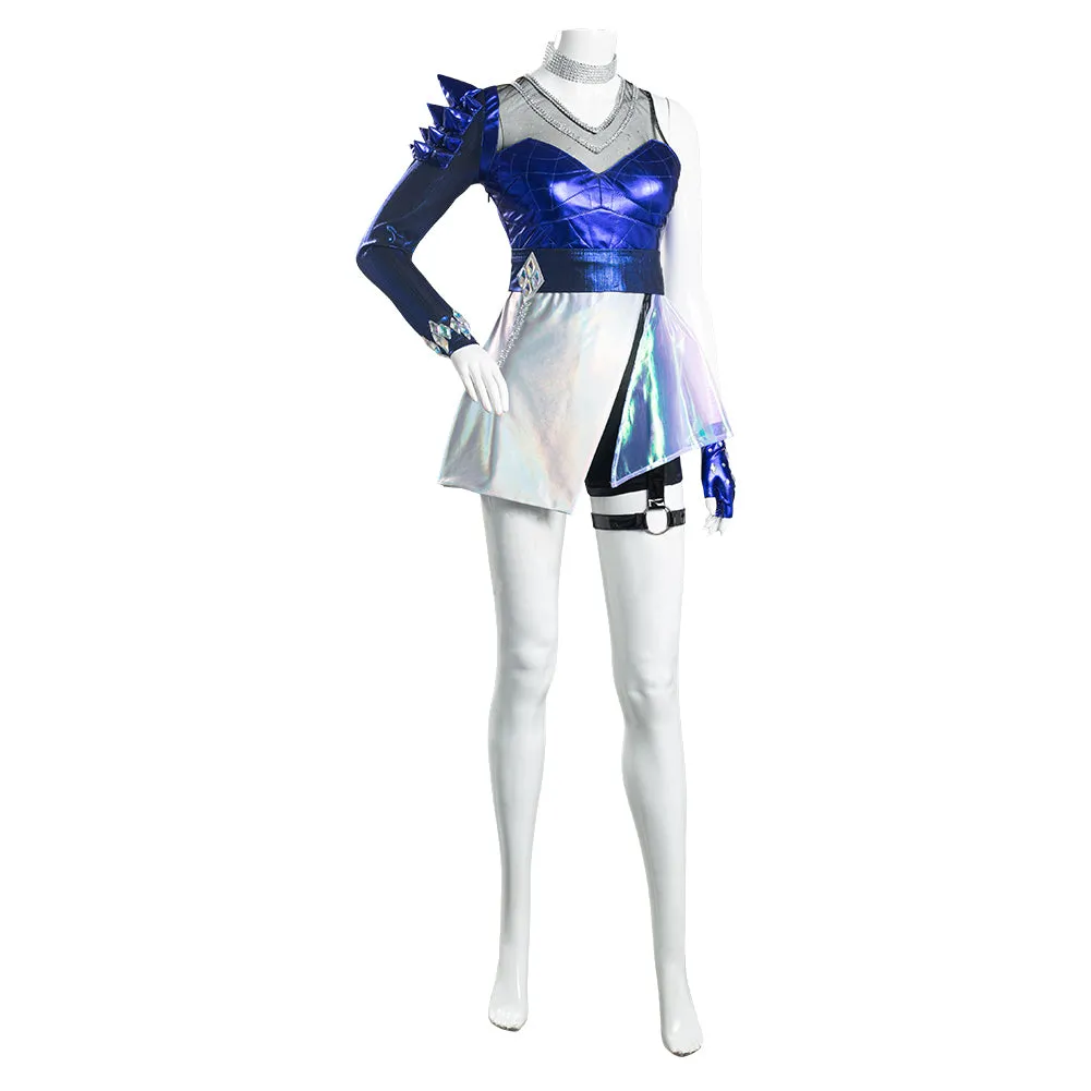 League of Legends LOL Halloween Carnival Suit KDA Ahri The Nine-Tailed Fox Cosplay Costume Women Dress Outfits