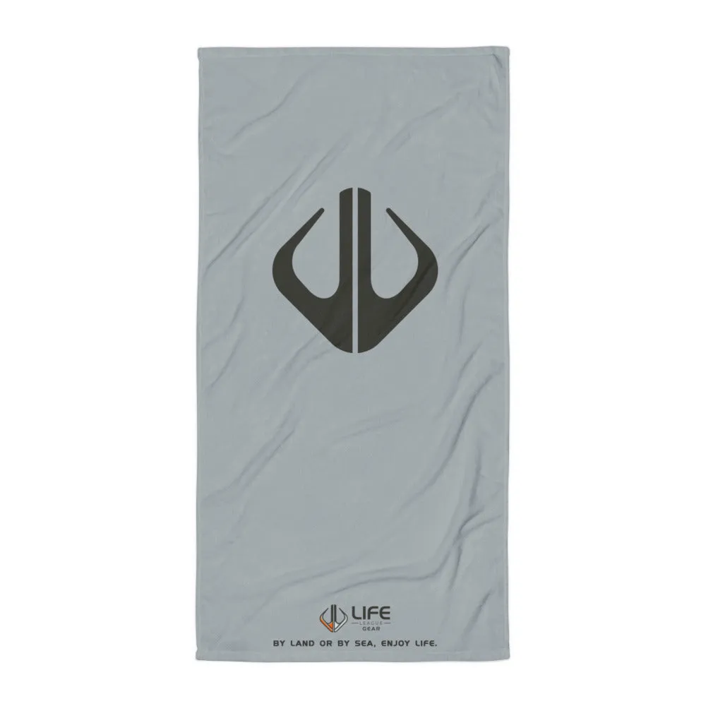 Life League Gear Towel - By Land or By Sea, Enjoy Life. (Light Grey)