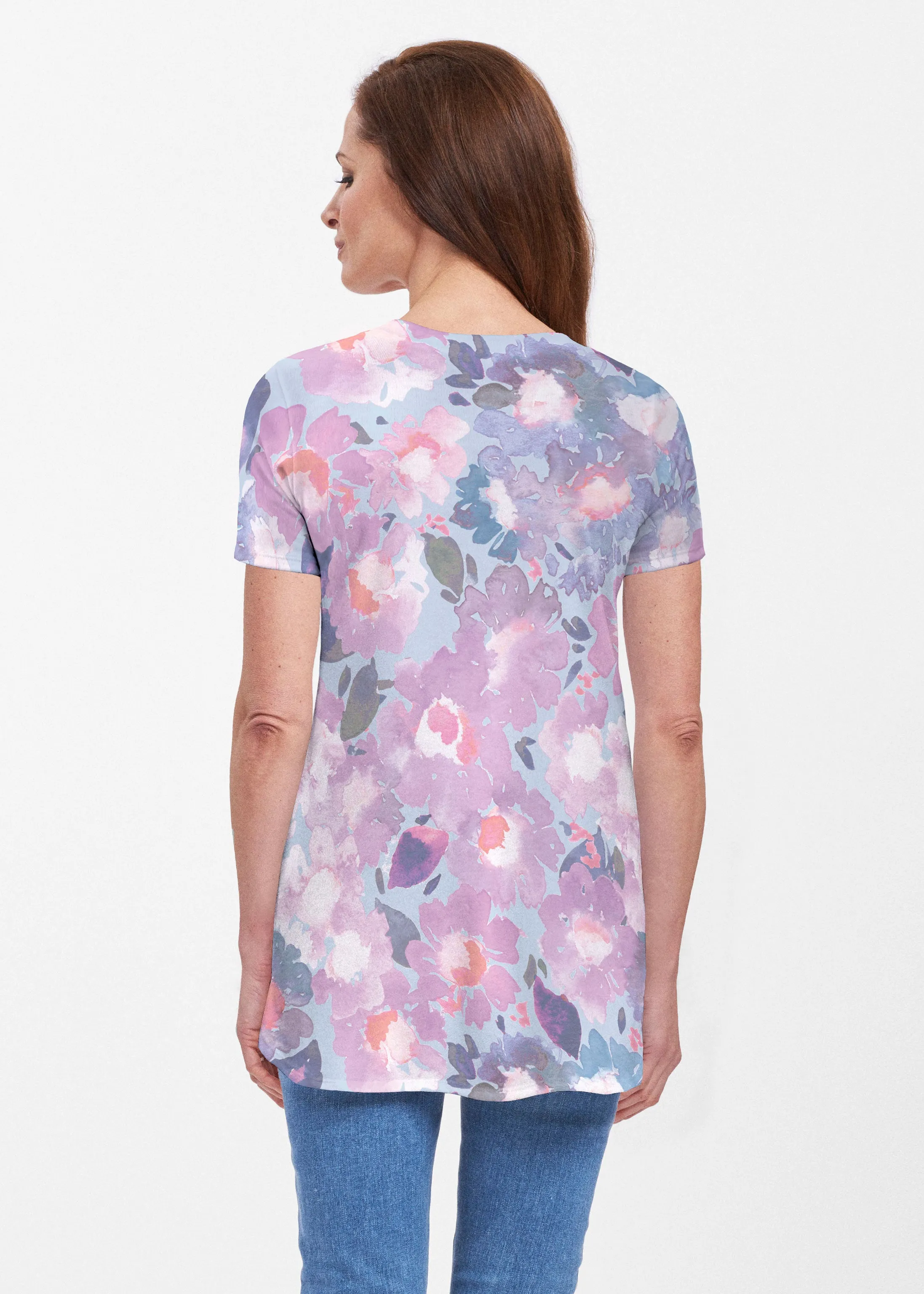 Lilac (16255) ~ Short Sleeve Butterknit tunic