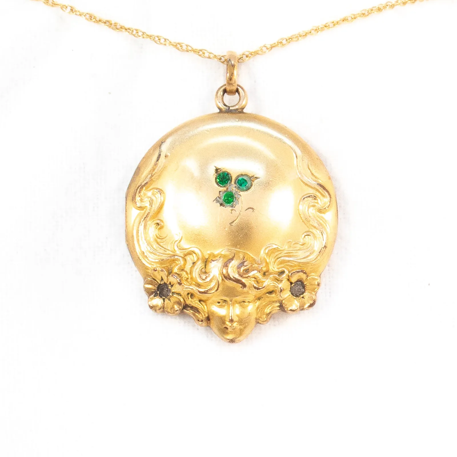 Locket with Green Stones
