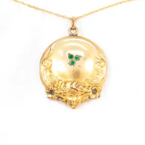 Locket with Green Stones