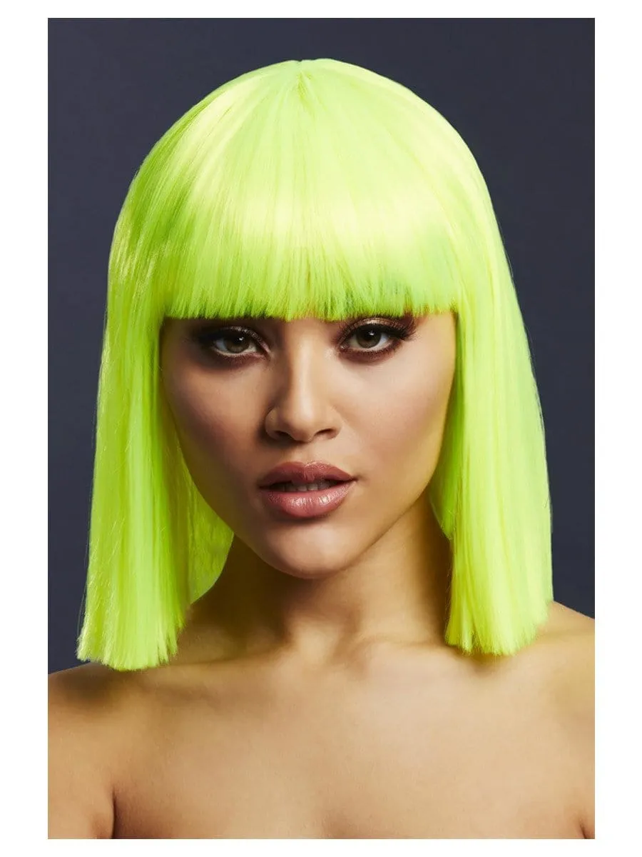 Lola Neon Lime Heat Resistant Accessory Wig