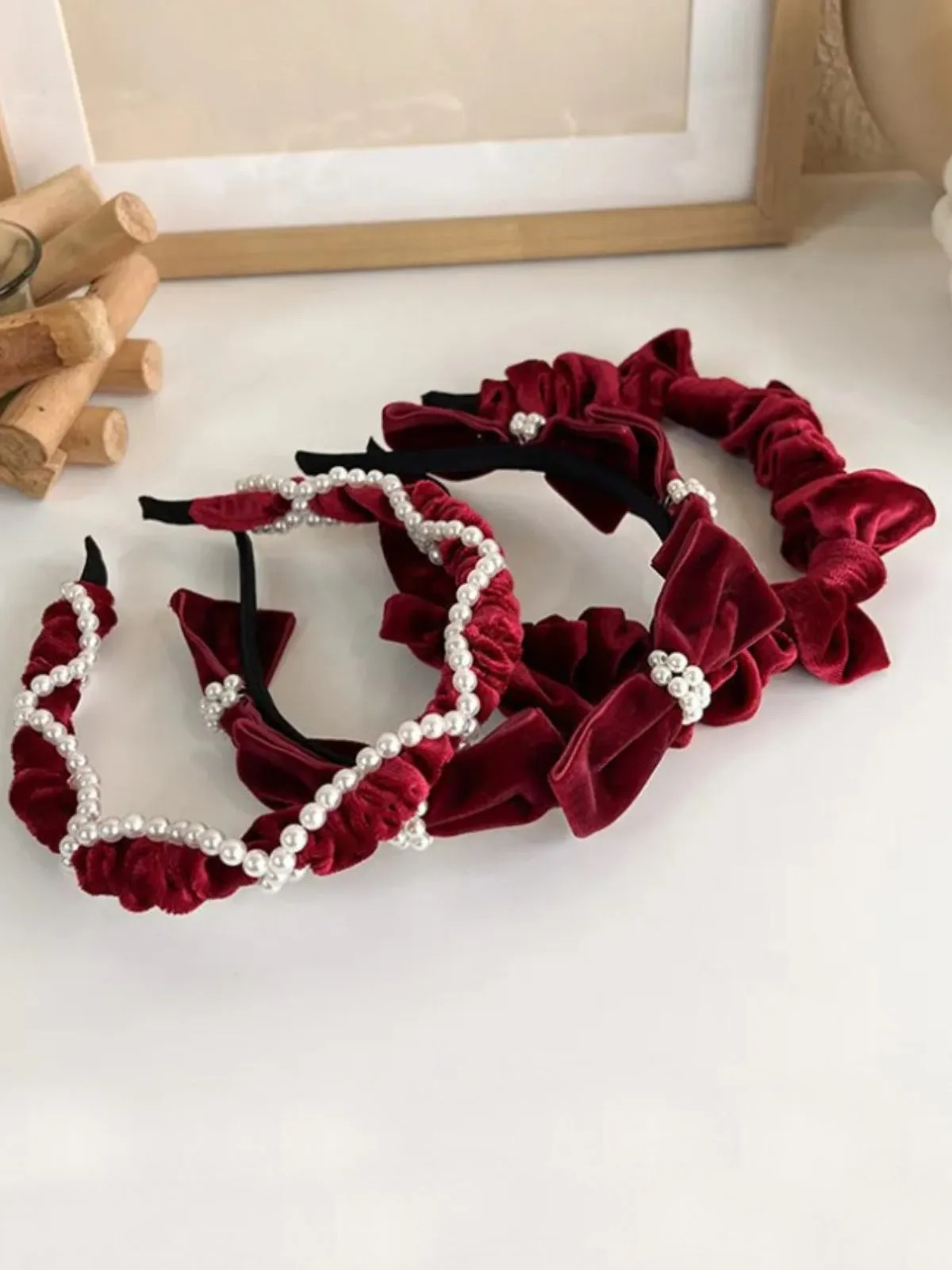 Lush Elegance Red Velvet Headband