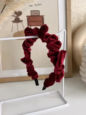 Lush Elegance Red Velvet Headband