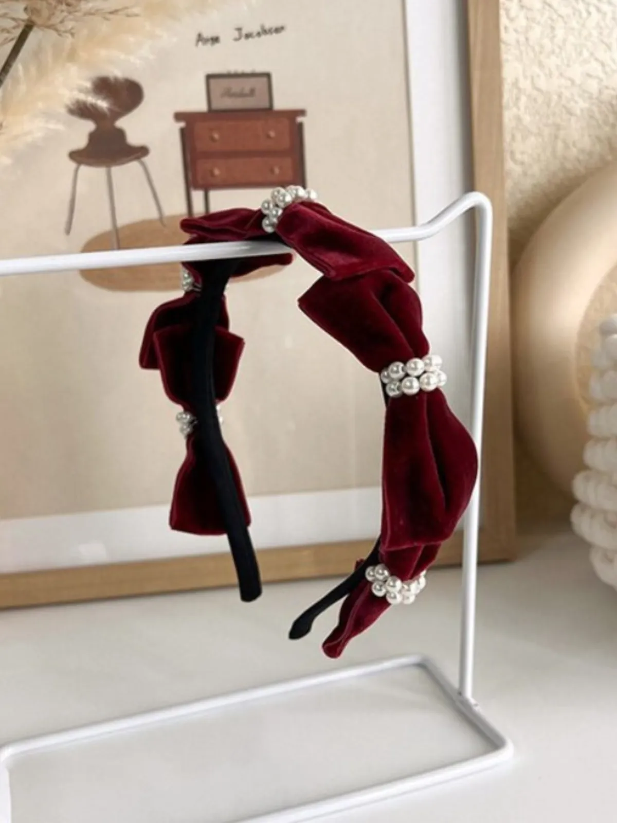 Lush Elegance Red Velvet Headband