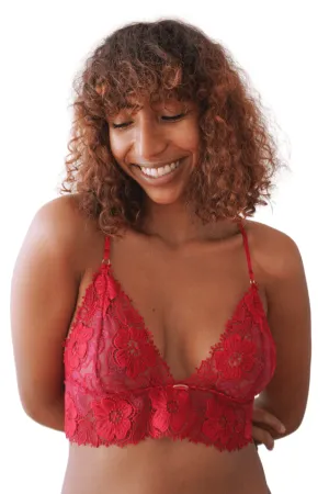 Mae Midline Bralette - Red