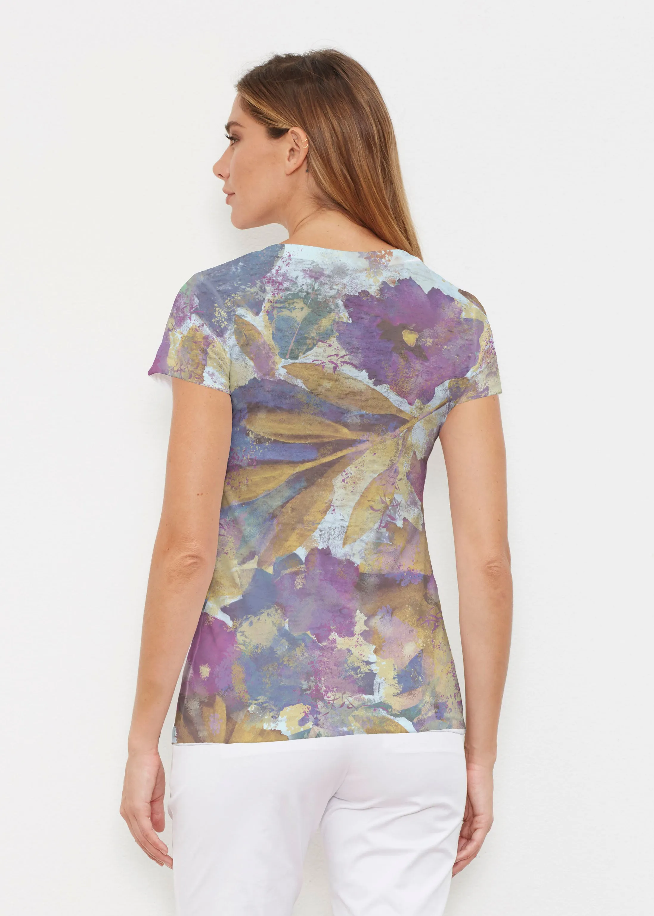 Maya (17266) ~ Signature Cap Sleeve V-Neck Shirt