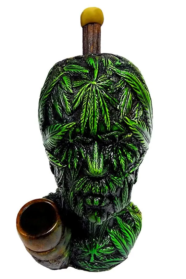 Medium Size Hand Made Resin Pipe - Various Designs - Style I - (1 Count)