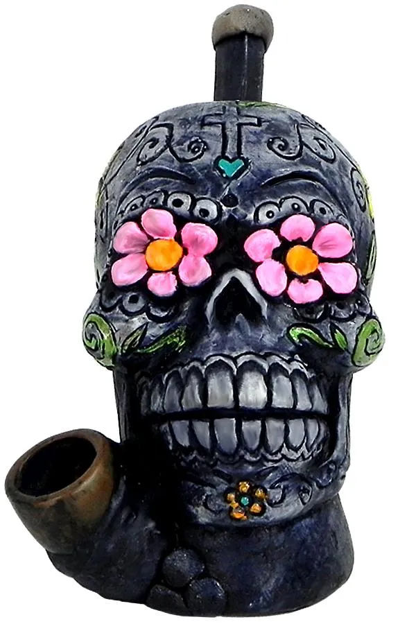 Medium Size Hand Made Resin Pipe - Various Designs - Style I - (1 Count)