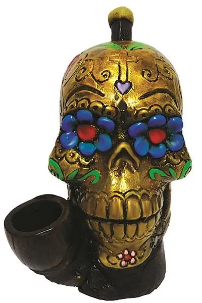 Medium Size Hand Made Resin Pipe - Various Designs - Style I - (1 Count)