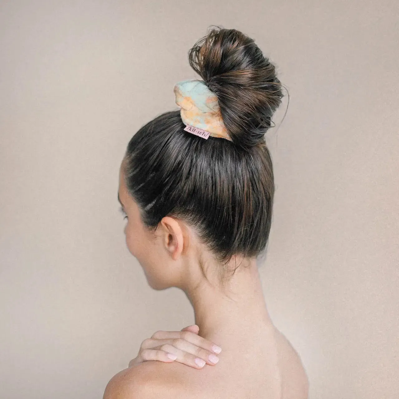 Microfiber Towel Scrunchie - Sunset Tiedye