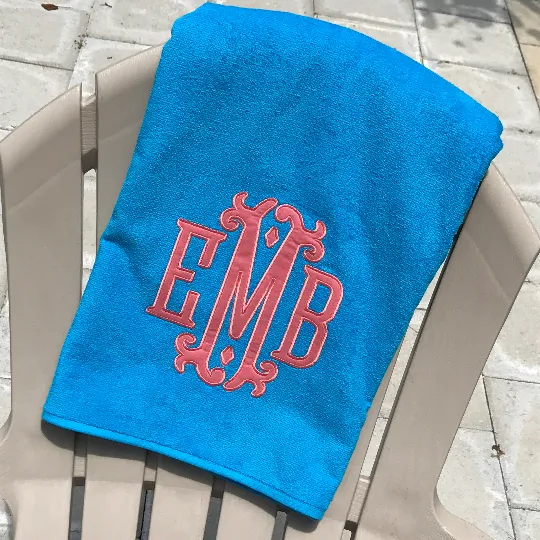 Monogrammed Applique Beach Towel