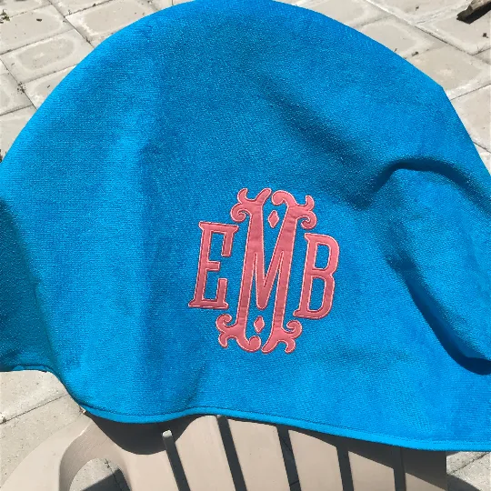 Monogrammed Applique Beach Towel
