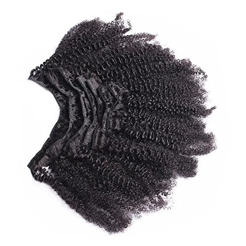 Ms Fenda Brazilian Virgin Hair Natural Color 4b-4c Afro Kinky Curly Clip In Hair Extensions