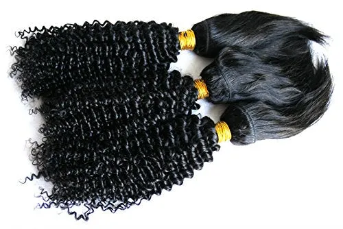 Ms Fenda Hair 3Bundles/Lot Kinky Curly Natural Color Virgin Brazilian Human Hair Braiding Bundles Braid Weaving Wefts