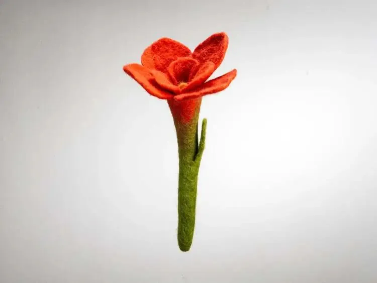 Multi-color Felt Flowers Made In Nepal