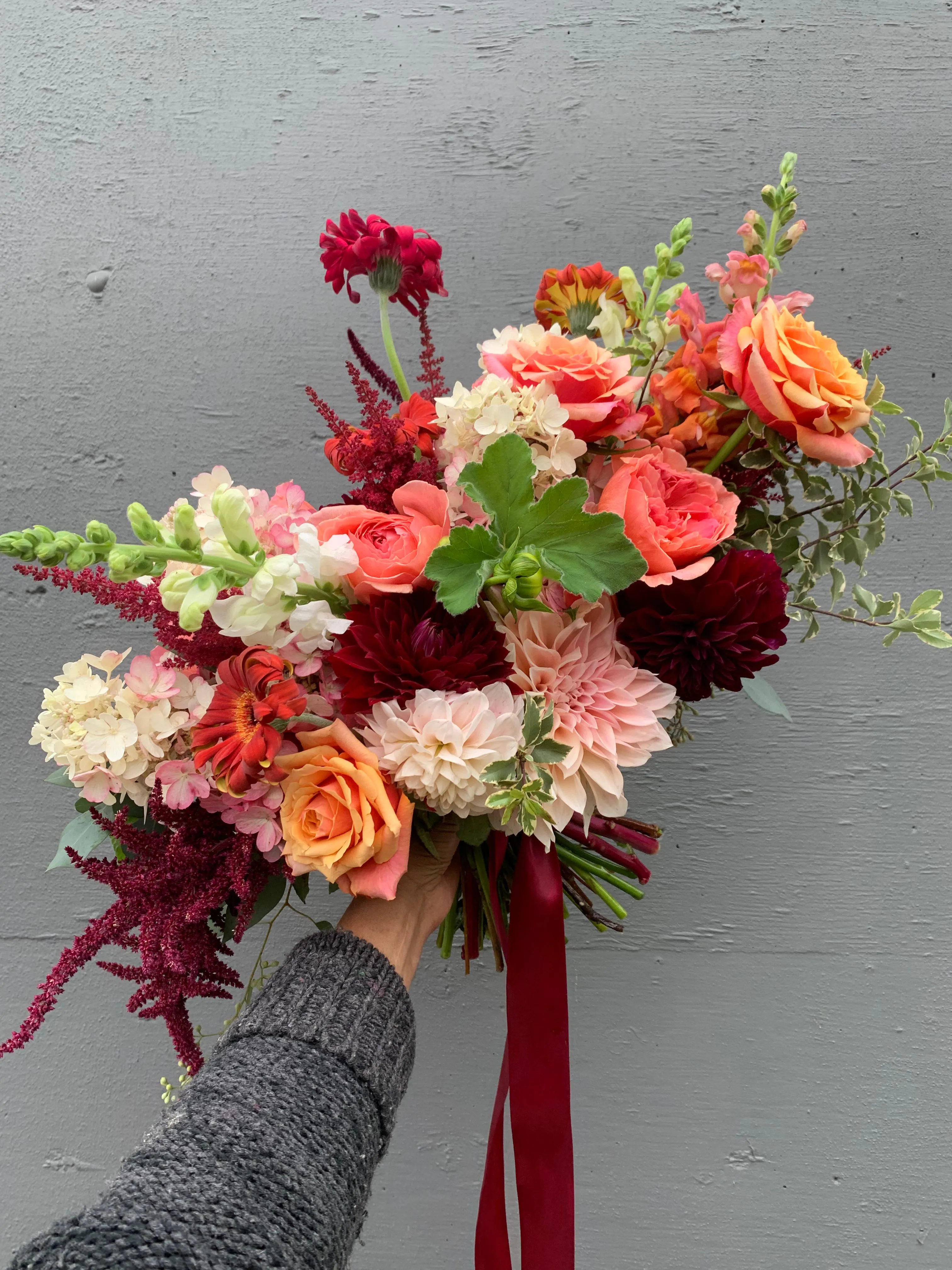 Natural & Rounded Bridal Bouquet, small event order ($1500 minimum)