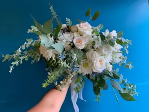 Natural & Rounded Bridal Bouquet, small event order ($1500 minimum)