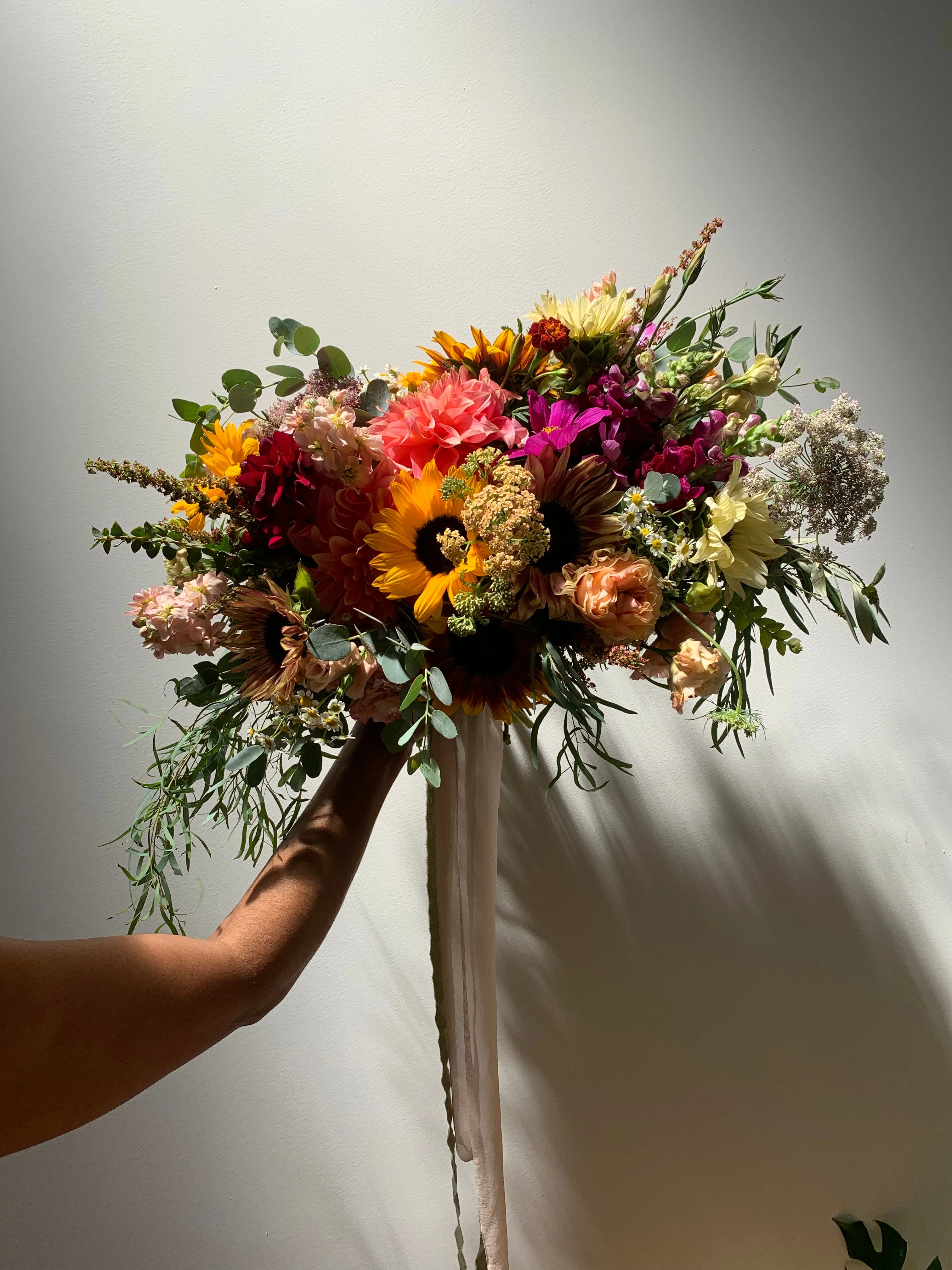 Natural & Rounded Bridal Bouquet, small event order ($1500 minimum)