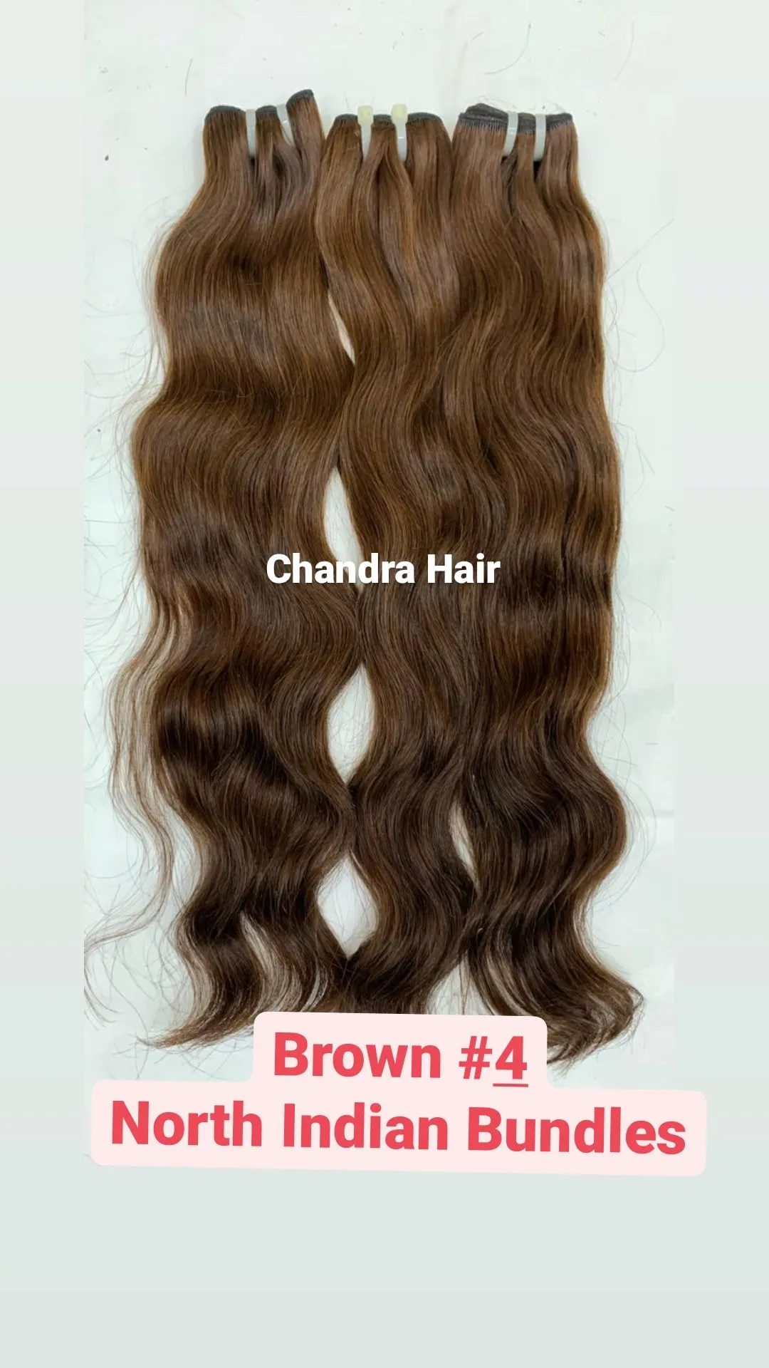 Natural Wavy North Indian Raw Hair Light Brown Color