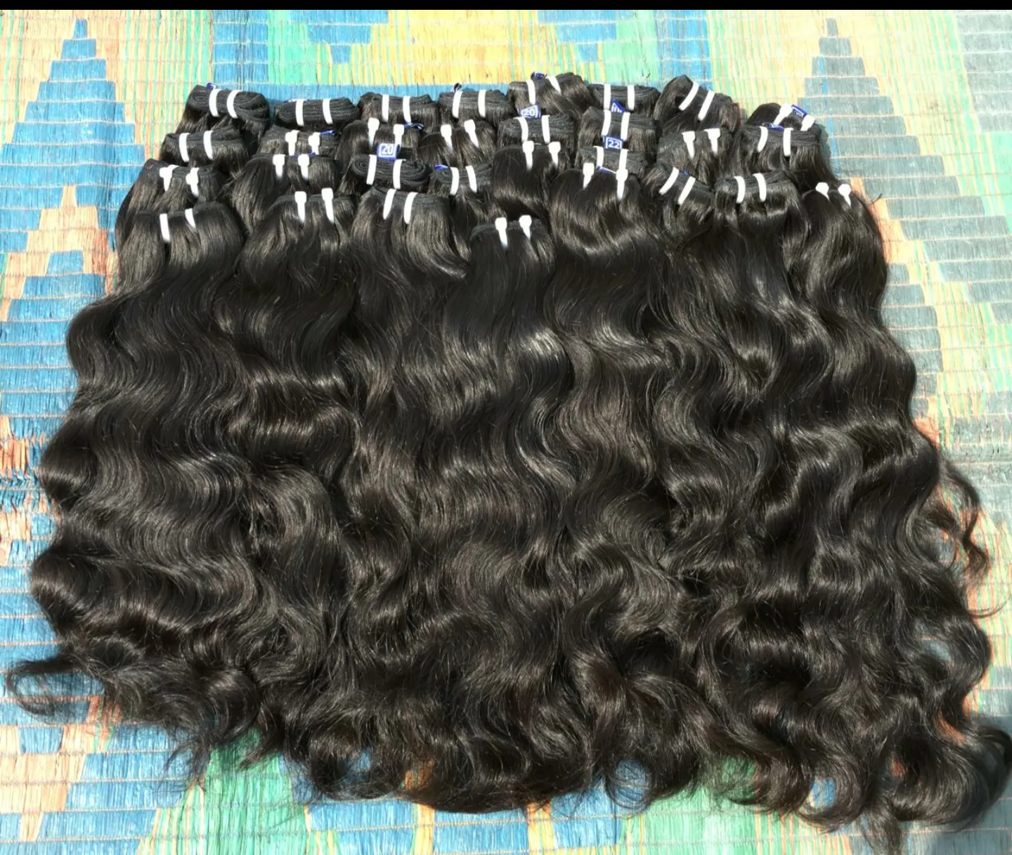 Natural Wavy North Indian Raw Hair Stock Clearance