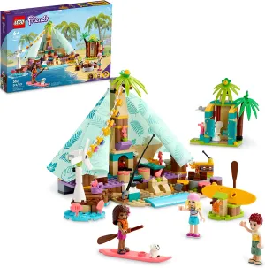New LEGO Friends Beach Glamping 41700 Building Kit; Creative Gift for Kids Aged 6 and up Who Love Nature Toys and Popular Glamping Trips (380 Pieces)
